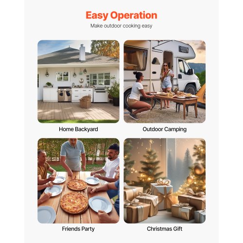 12" Outdoor-Pizzaofen, tragbarer Holzpelletofen mit Eisenspray für Camping