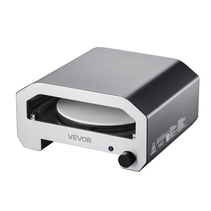 Outdoor Pizza Oven, 16 in Propane Gas Pizza Maker, Portable Pizza-Cooker with Electric Rotation, Thickened Pizza-Stone, Carry Bag, Propane Pizza-Oven for Outside Backyard Patio Camping, Black