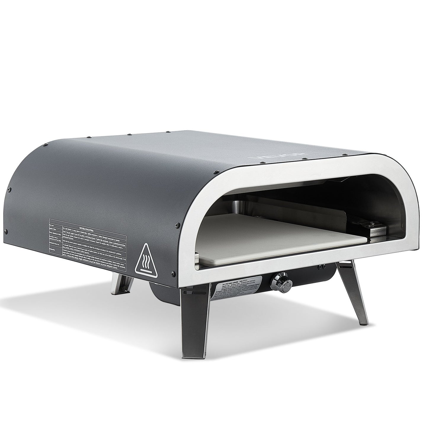 Propane Outdoor Pizza Oven, 12 Inch Gas Pizza Maker, Portable Pizza-Cooker with Thickened Pizza-Stone, Carry Bag, Pizza-Oven for Outside Backyard Patio Camping, Black