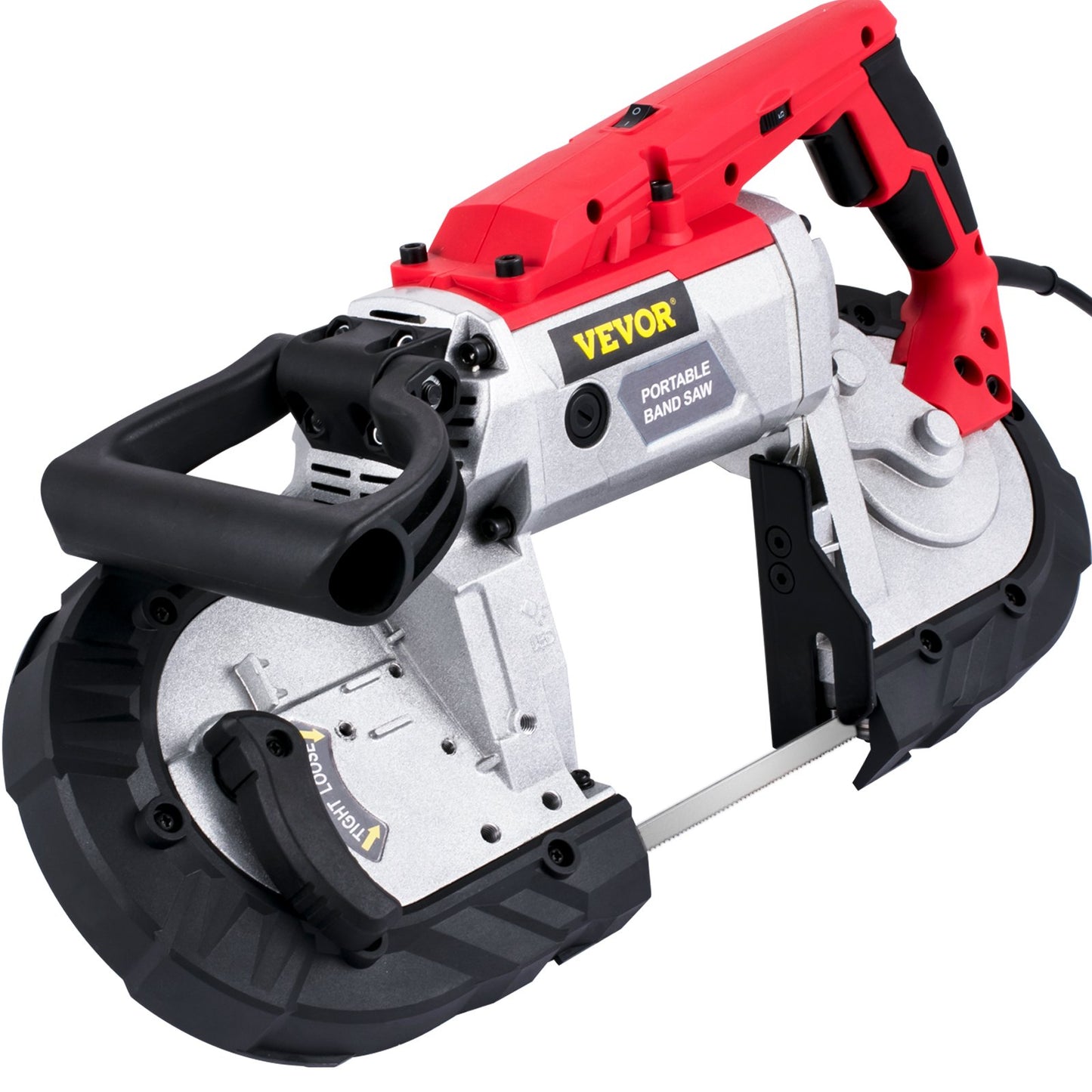 Cordless Band Saw, 5-Inch Cut Capacity, Variable Speed, Handheld, 10A Motor, for Metal, Wood, Tubing, Pipes, Rebar, Plastic