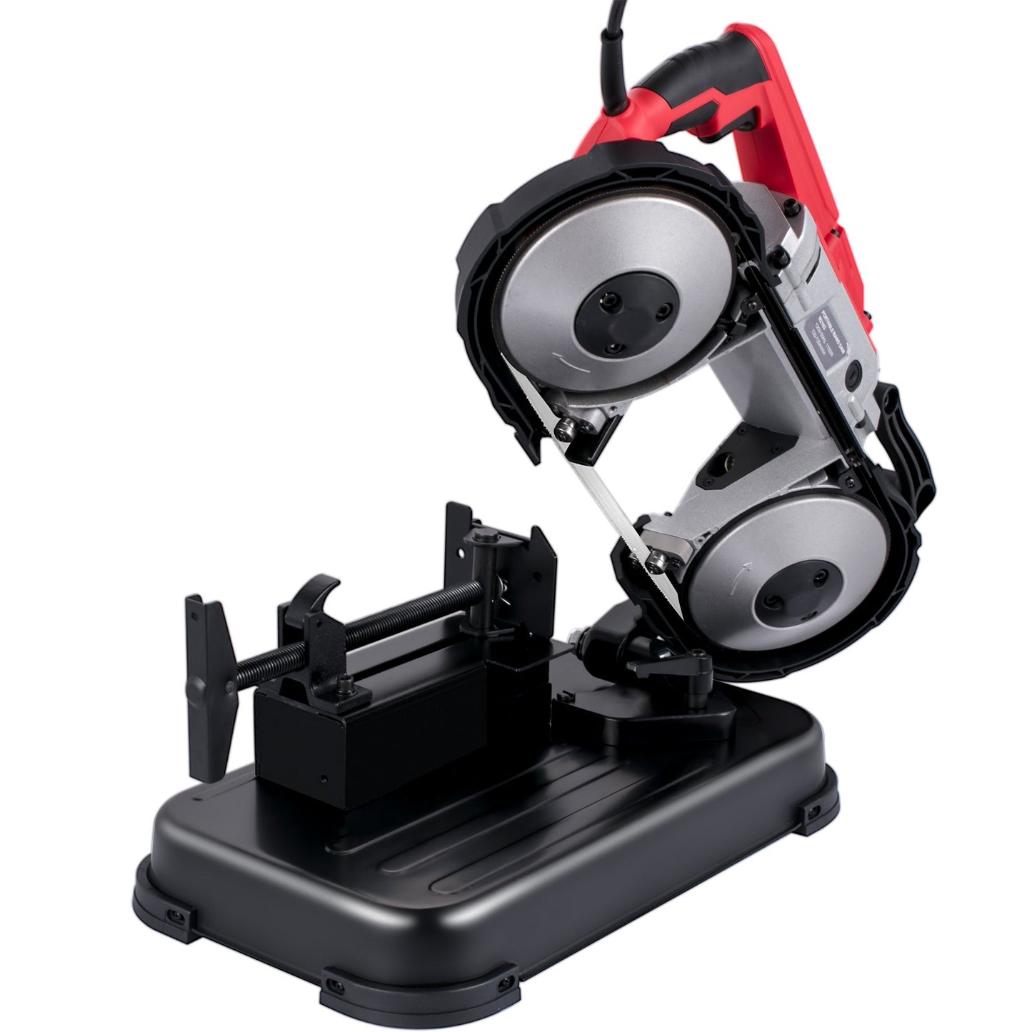 Tragbare Bandsäge, mit abnehmbarer Basis aus legiertem Stahl, kabellose Bandsäge, 5-Zoll-Schnittkapazität, tragbare Bandsäge mit variabler Geschwindigkeit, 10-Ampere-Motor, Tiefschnitt-Bandsäge für Metallholz