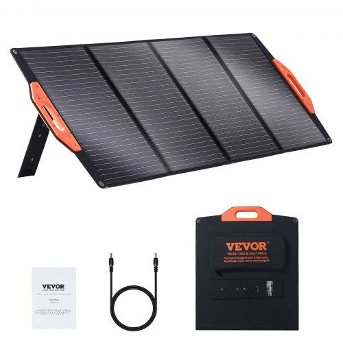 Bärbar Monokristallin Solpanel, 120W Hopfällbar Monokristallin ETFE Solladdare, 23% Effektiv Solpanel med Typ C, DC 18V, QC3.0 USB-port, IP67 Vattentät För Hem, Off Grid, Vandring |  EU