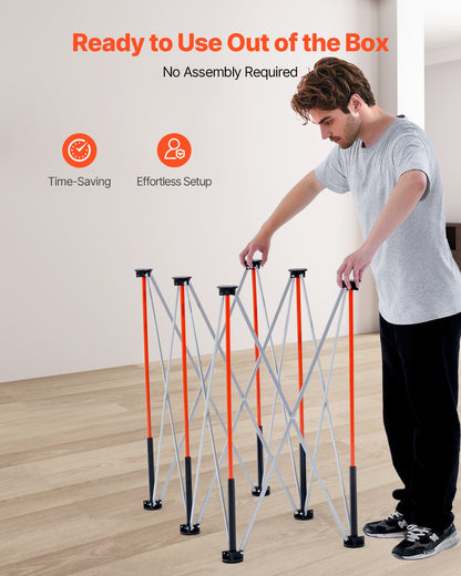 Portable Folding Workstand, 4.15 x 2.18 ft Collapsible Workbench, 2500 lbs Weight Capacity, No Assembly Foldable Work Stand with Storage Bag, Table Top NOT Included, for Garage Workshop Outdoor