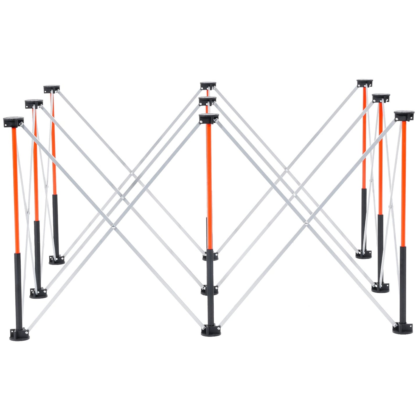 Portable Folding Workstand, 4.15 x 2.18 ft Collapsible Workbench, 2500 lbs Weight Capacity, No Assembly Foldable Work Stand with Storage Bag, Table Top NOT Included, for Garage Workshop Outdoor