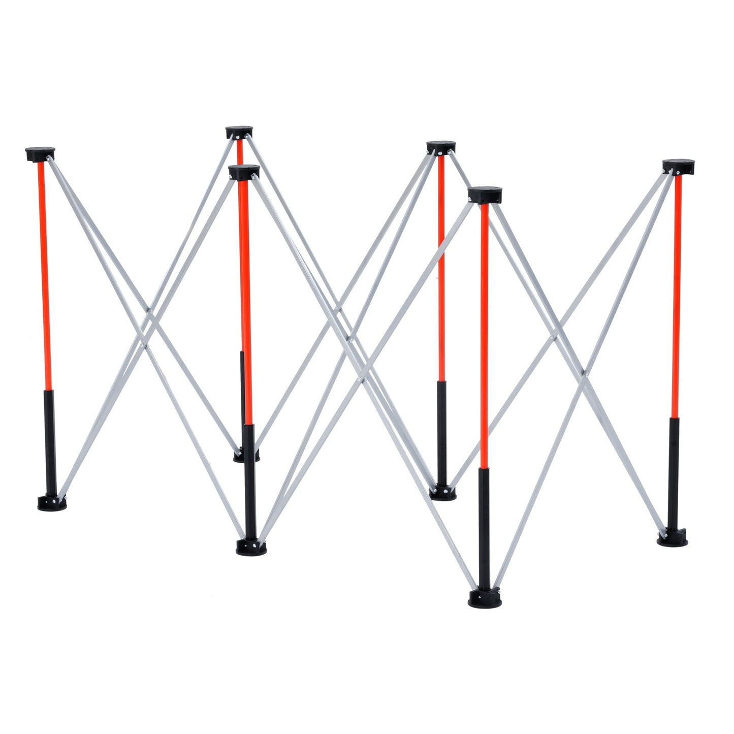 Portable Folding Workstand, 4.15 x 2.18 ft Collapsible Workbench, 2500 lbs Weight Capacity, No Assembly Foldable Work Stand with Storage Bag, Table Top NOT Included, for Garage Workshop Outdoor