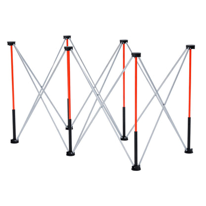 Portable Folding Workstand, 4.15 x 2.18 ft Collapsible Workbench, 2500 lbs Weight Capacity, No Assembly Foldable Work Stand with Storage Bag, Table Top NOT Included, for Garage Workshop Outdoor