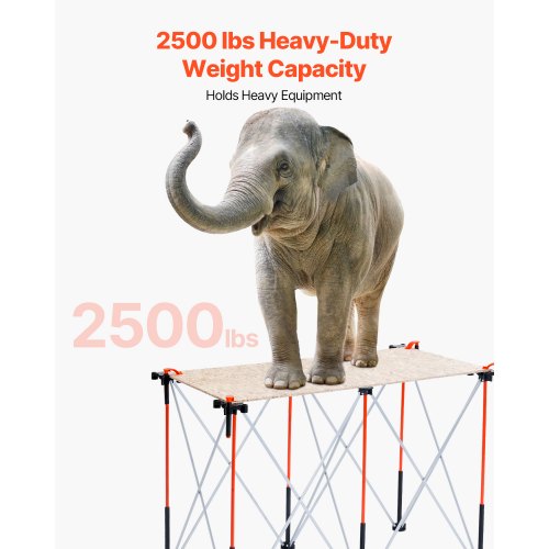 Bärbart hopfällbart arbetsställ 1267 x 665 mm Hopfällbart arbetsställ 1135 kg