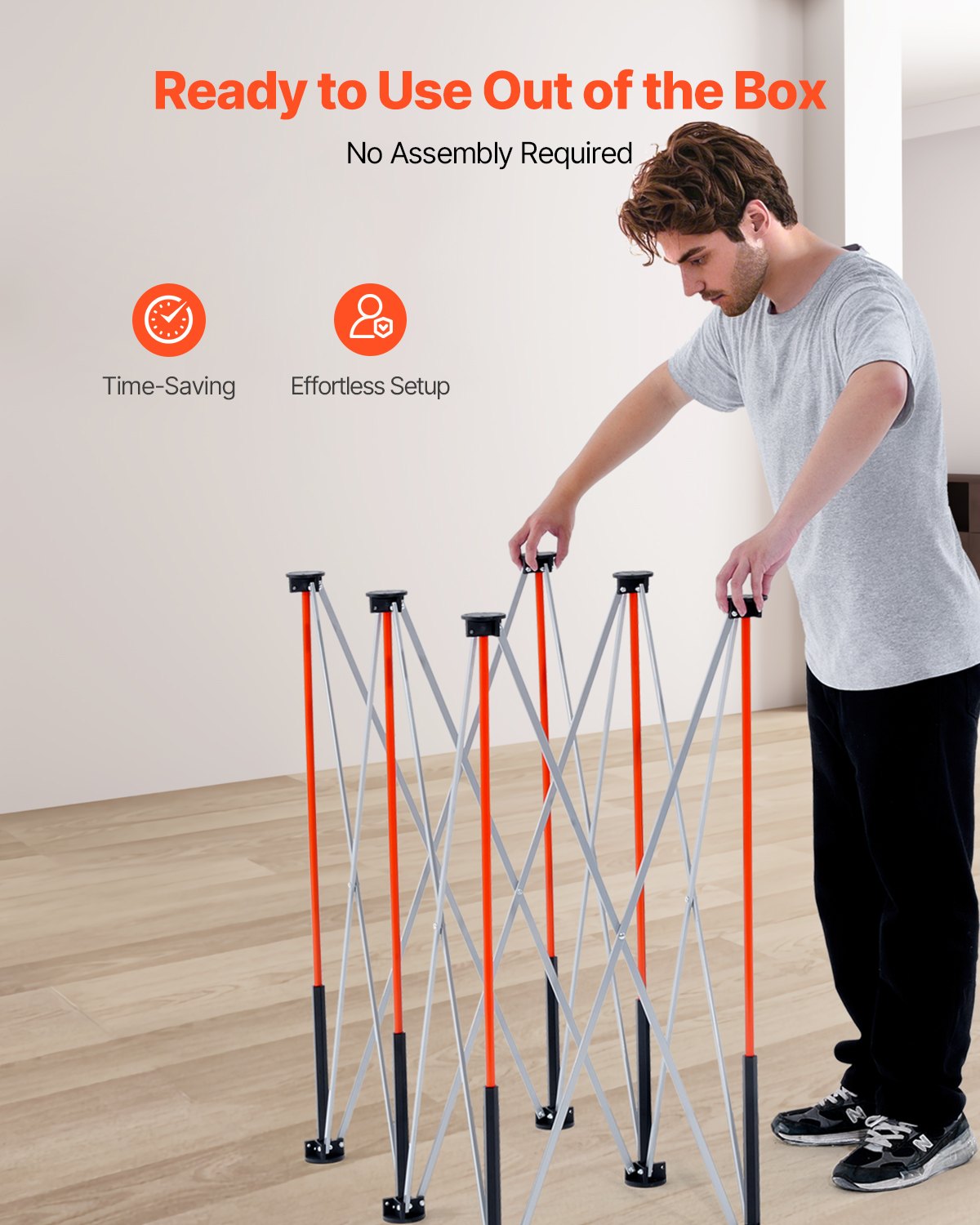 Portable Folding Workstand, 4.16 x 2.18 ft Collapsible Workbench, 2500 lbs Weight Capacity, No Assembly Foldable Work Stand with Storage Bag, Table Top NOT Included, for Garage Workshop Outdoor