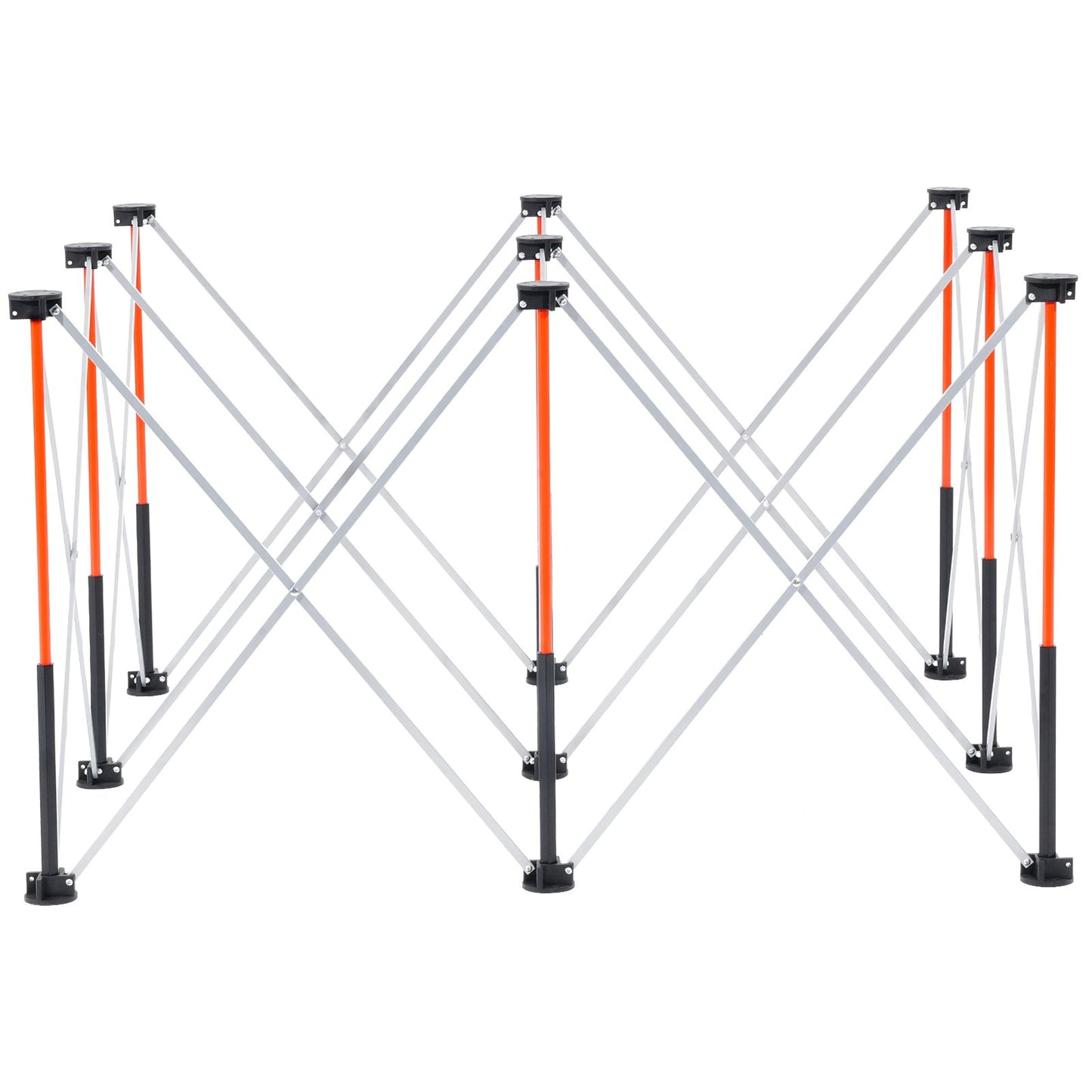 Portable Folding Workstand, 4.16 x 2.18 ft Collapsible Workbench, 2500 lbs Weight Capacity, No Assembly Foldable Work Stand with Storage Bag, Table Top NOT Included, for Garage Workshop Outdoor