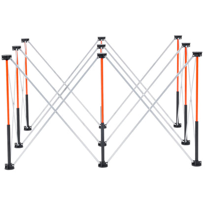 Portable Folding Workstand, 4.16 x 2.18 ft Collapsible Workbench, 2500 lbs Weight Capacity, No Assembly Foldable Work Stand with Storage Bag, Table Top NOT Included, for Garage Workshop Outdoor