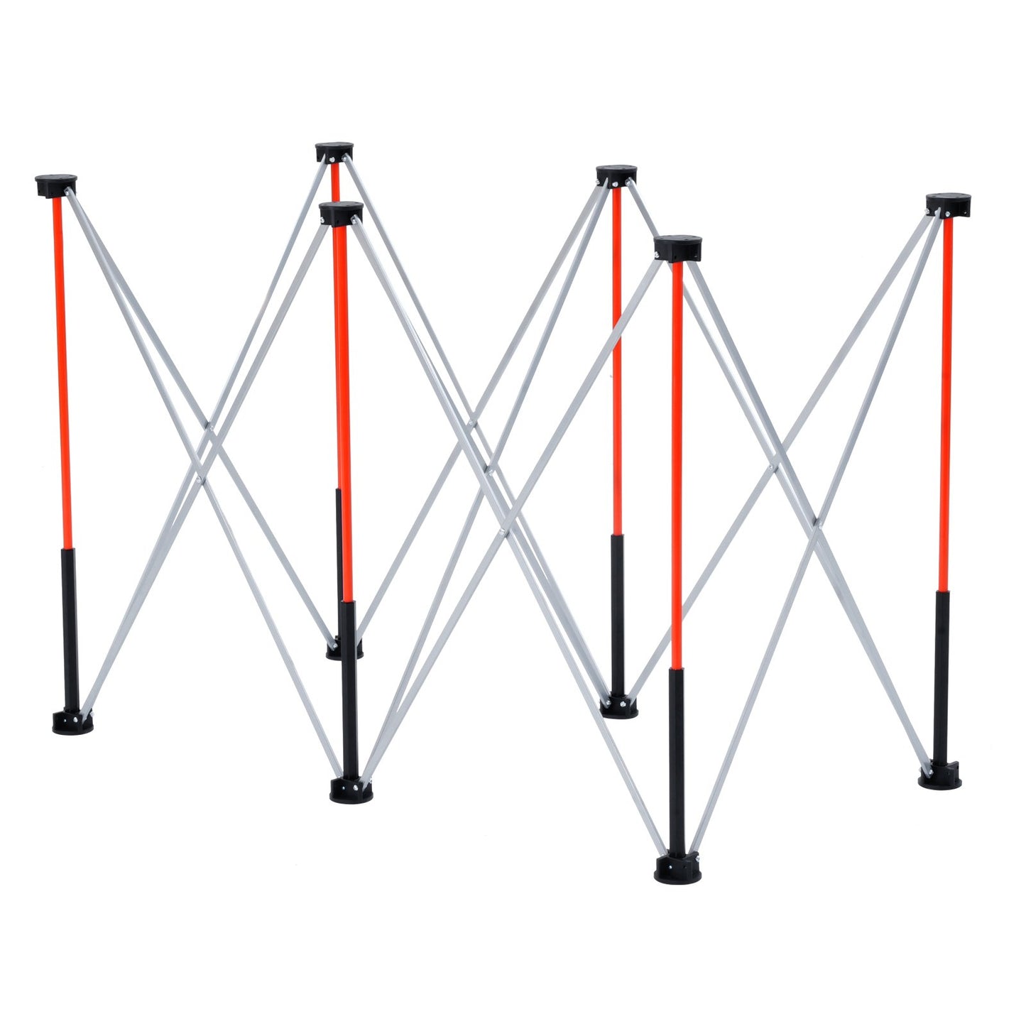 Portable Folding Workstand, 4.16 x 2.18 ft Collapsible Workbench, 2500 lbs Weight Capacity, No Assembly Foldable Work Stand with Storage Bag, Table Top NOT Included, for Garage Workshop Outdoor