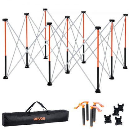 Portable Folding Workstand, 4.15 x 4.15 ft Collapsible Workbench, 3500 lbs Weight Capacity, No Assembly Foldable Work Stand with Storage Bag, Table Top NOT Included, for Garage Workshop Outdoor