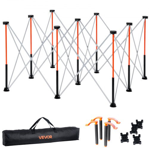 Portable Folding Workstand, 4.15 x 4.15 ft Collapsible Workbench, 3500 lbs Weight Capacity, No Assembly Foldable Work Stand with Storage Bag, Table Top NOT Included, for Garage Workshop Outdoor