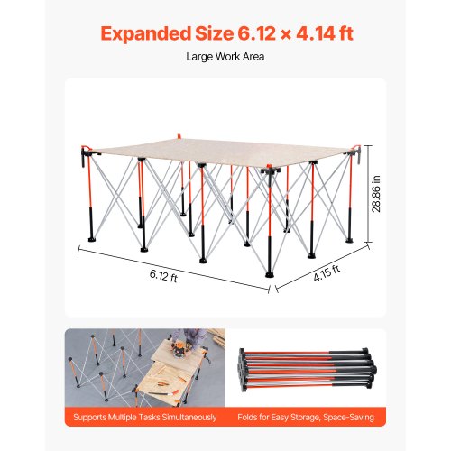 Tragbare Klapparbeitsbühne 1865 x 1261 mm Klapparbeitsbühne 2041 kg