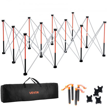 Portable Folding Workstand, 6.12 x 4.14 ft Collapsible Workbench, 4500 lbs Weight Capacity, No Assembly Foldable Work Stand with Storage Bag, Table Top NOT Included, for Garage Workshop Outdoor