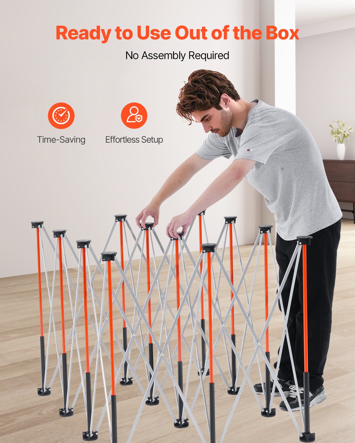 Portable Folding Workstand, 6.12 x 4.14 ft Collapsible Workbench, 4500 lbs Weight Capacity, No Assembly Foldable Work Stand with Storage Bag, Table Top NOT Included, for Garage Workshop Outdoor