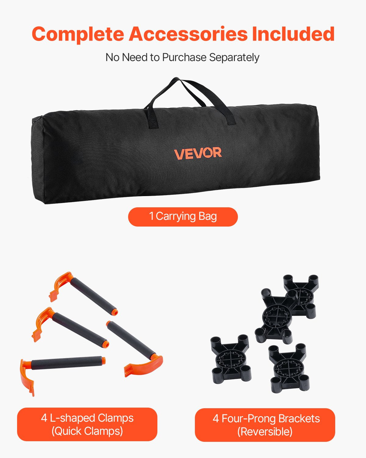 Portable Folding Workstand, 6.12 x 4.14 ft Collapsible Workbench, 4500 lbs Weight Capacity, No Assembly Foldable Work Stand with Storage Bag, Table Top NOT Included, for Garage Workshop Outdoor