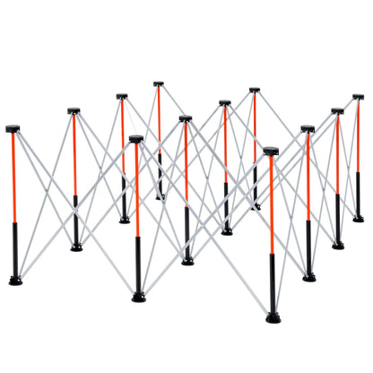 Portable Folding Workstand, 6.12 x 4.14 ft Collapsible Workbench, 4500 lbs Weight Capacity, No Assembly Foldable Work Stand with Storage Bag, Table Top NOT Included, for Garage Workshop Outdoor