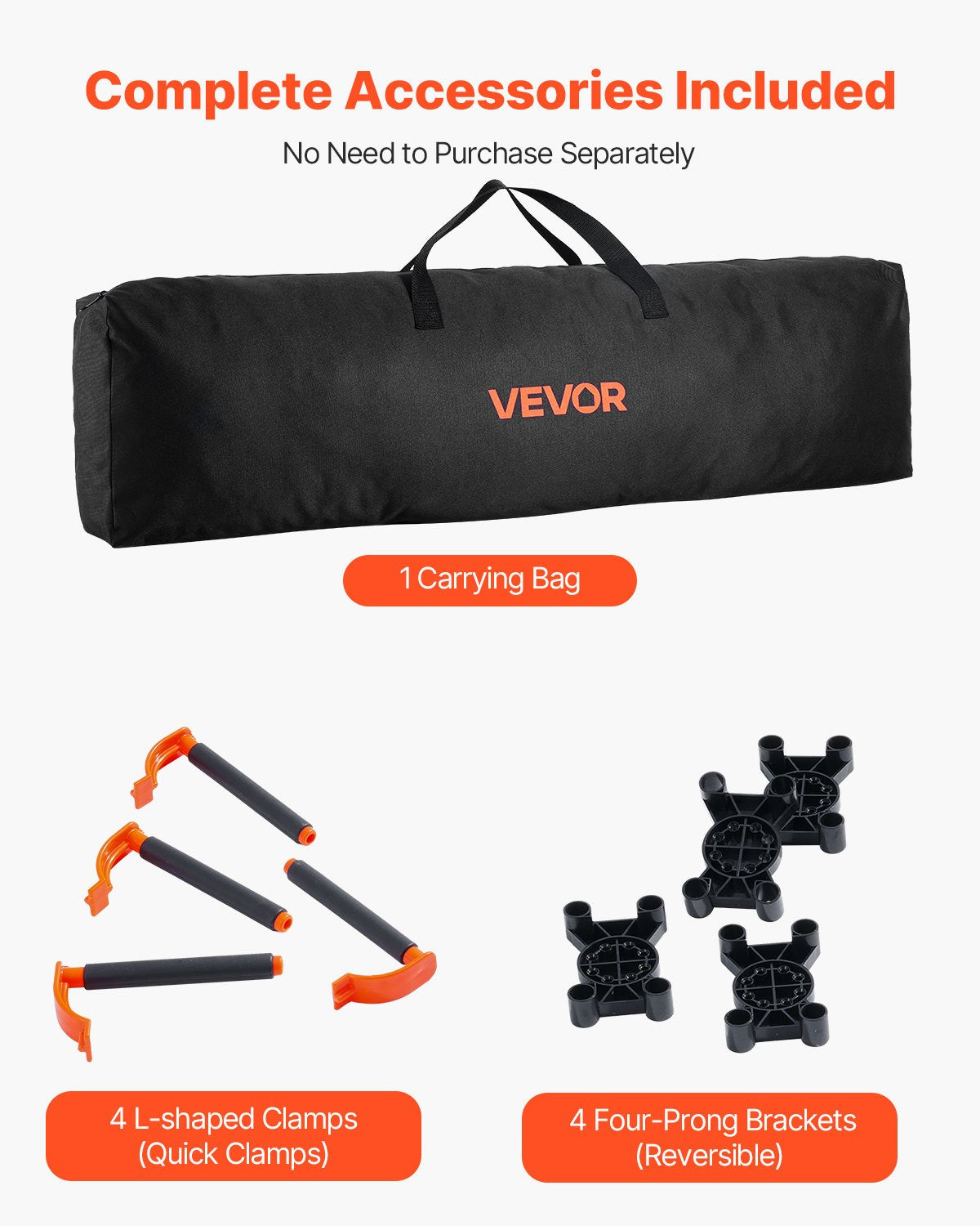 Portable Folding Workstand, 8.02 x 4.12 ft Collapsible Workbench, 6000 lbs Weight Capacity, No Assembly Foldable Work Stand with Storage Bag, Table Top NOT Included, for Garage Workshop Outdoor