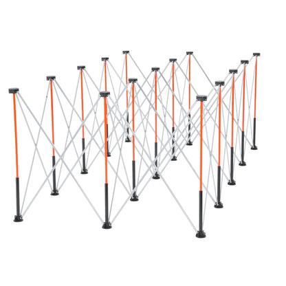 Portable Folding Workstand, 8.02 x 4.12 ft Collapsible Workbench, 6000 lbs Weight Capacity, No Assembly Foldable Work Stand with Storage Bag, Table Top NOT Included, for Garage Workshop Outdoor