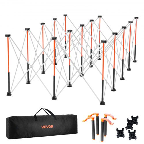 Portable Folding Workstand, 8.05 x 4.13 ft Collapsible Workbench, 6000 lbs Weight Capacity, No Assembly Foldable Work Stand with Storage Bag, Table Top NOT Included, for Garage Workshop Outdoor