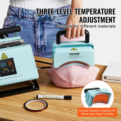 2-in-1-Heißpresse für Becher und Hüte, Heizmaschine für Kappen, Hüte und Tassen