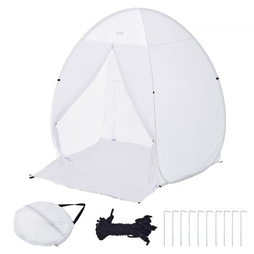 Spray Paint Shelter, 60 x 60 x 70 in Pop-Up Portable Spray Paint Tent with Built-In Floor, Exhaust Window and Storage Bag, Foldable Paint Booth for Furniture, DIY Hobby Tool Painting Station