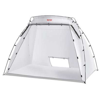 Spray Paint Shelter, 7,5x5,2x5,2ft Portabelt Spray Paint-tält med inbyggt golv och nätskärm, hopfällbar Pop Up Paint Booth för möbler Stor DIY Hobby Tool Painting Station