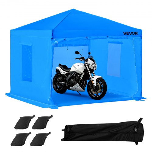 Portable Paint Booth Tent, 115.35 x 115.35 x 71.26 inch Portable Garage Spray Tent, Waterproof Spray Booth with Foldable Frame Design & 2 Mesh Side Windows for Auto Parts, Furniture, Motorcycle