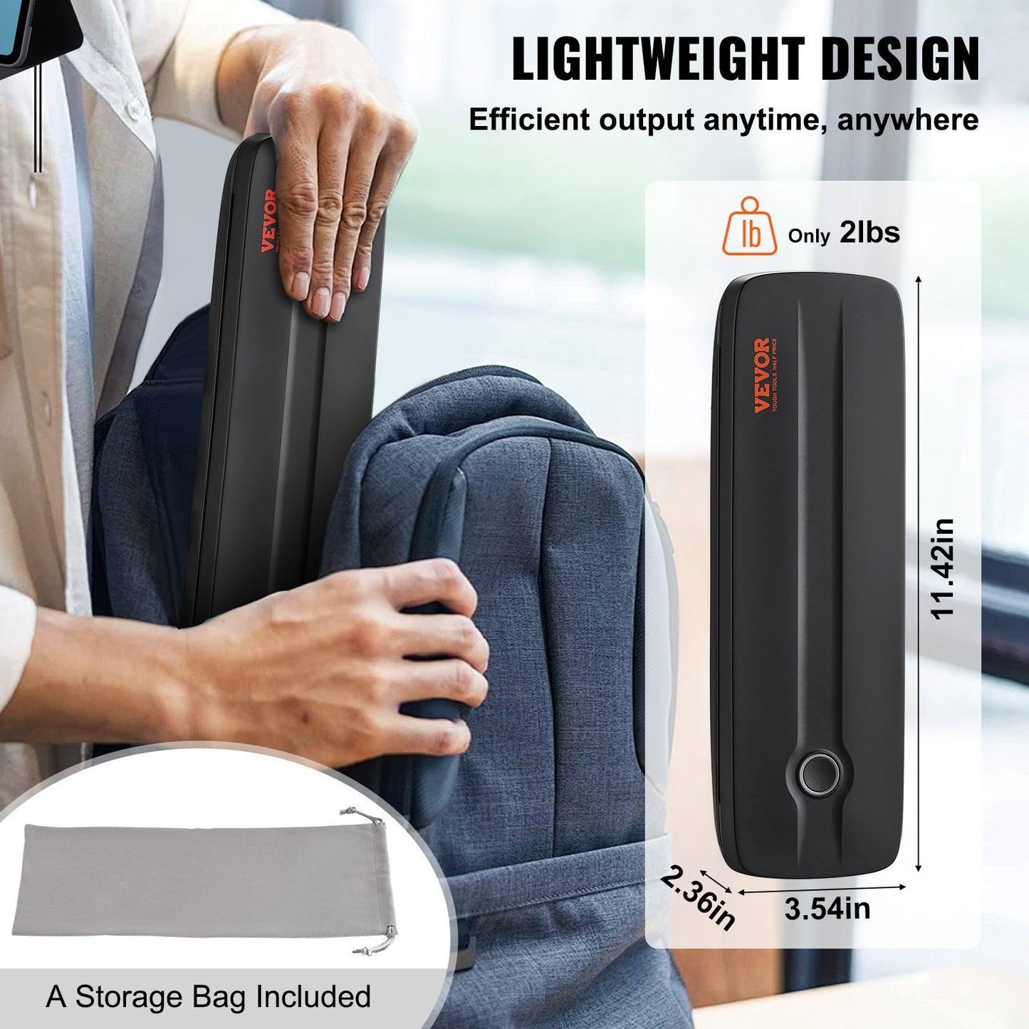 Portable Printer - 2600mAh Battery, 203 DPI, Bluetooth Inkless Mobile Printer for A4, A5 & 8.5" x 11" Thermal Paper, Compatible with iOS, Android & Laptop, Ideal for Travel, Office & Home Use