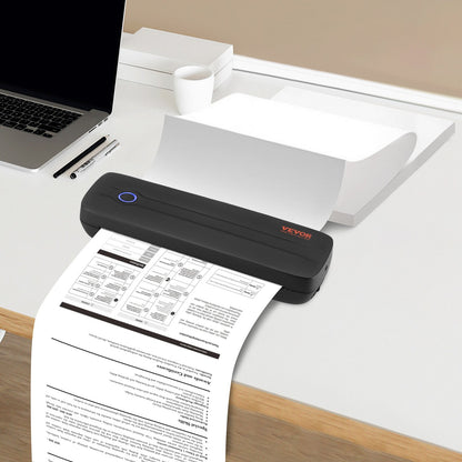 Portable Printer - 2600mAh Battery, 203 DPI, Bluetooth Inkless Mobile Printer for A4, A5 & 8.5" x 11" Thermal Paper, Compatible with iOS, Android & Laptop, Ideal for Travel, Office & Home Use