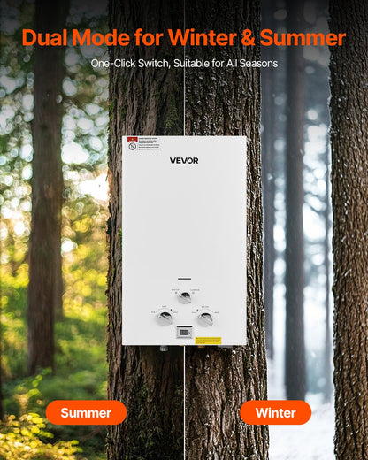 Portable Propane Water Heater, 10L Tankless Outdoor Water Heater, 68000 BTU 2.64 GPM Instant Hot Water, with Accessory Set + Regulator for RV Camping Trips Cabins Barns