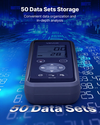 Dissolved Oxygen Meter, 0.0-50.0 mg/L Measurement Range, Portable Dissolved Oxygen Tester Kit with 13.1 ft Electrode Cable, Bluetooth/USB Data Transfer, 750 Data Sets Storage, DO Meter for Ponds