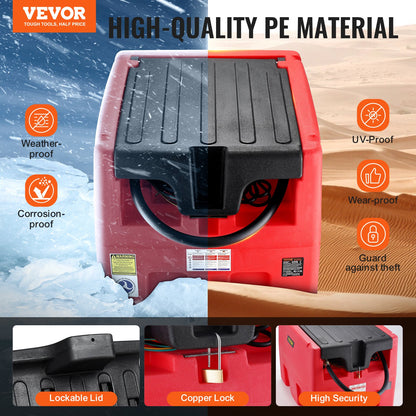 Portable Diesel and Gasoline Tank 48 Gal Fuel Tank with 12V Transfer Pump