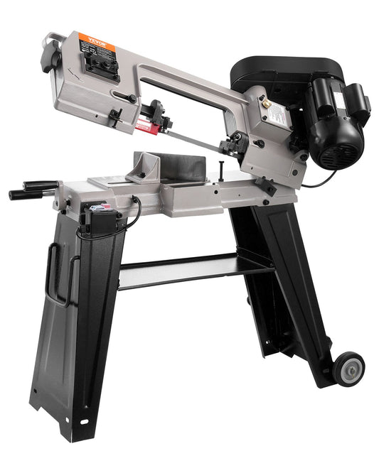 Horizontale Bandsäge für Metall, 4 Zoll x 6 Zoll, 550 W, Bandsäge mit variabler Geschwindigkeit, 220 V