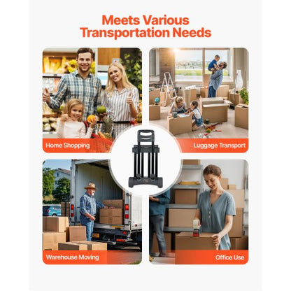 Hopfällbar Handvagn 120 kg Plattformsvagn Dolly Trolley Cart för Flytt |  EU
