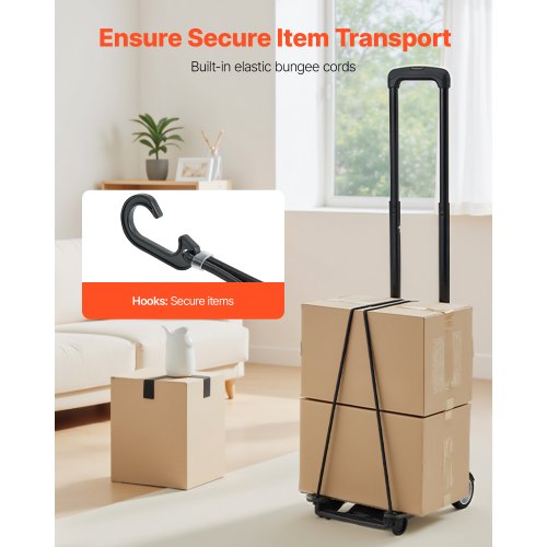 Hopfällbar Handvagn 110 lbs Plattformsvagn Dolly Trolley Cart för Flytt |  EU