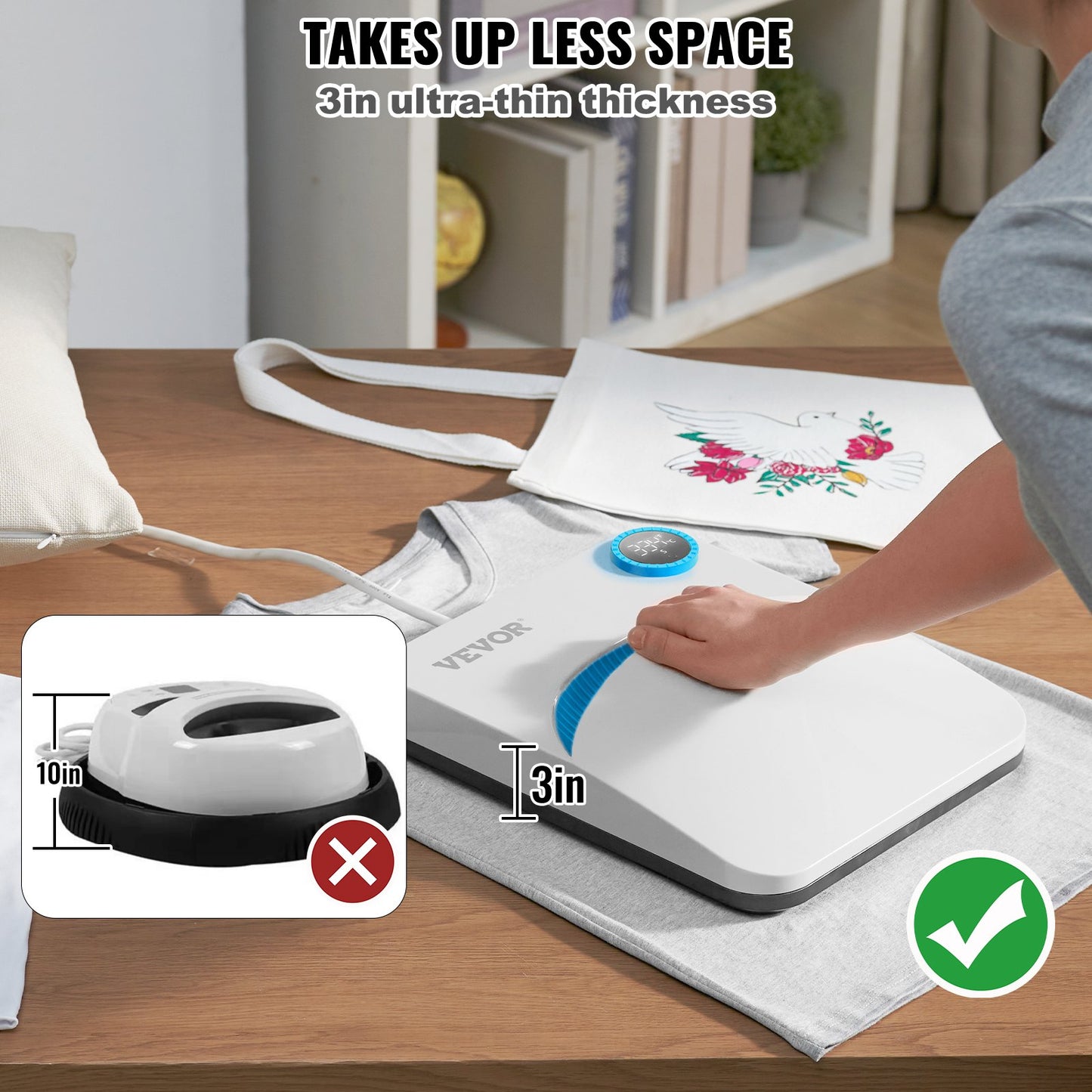 Heat Press 12 x 10 i Portable Easy Press Sublimation Transfer DIY T-shirt