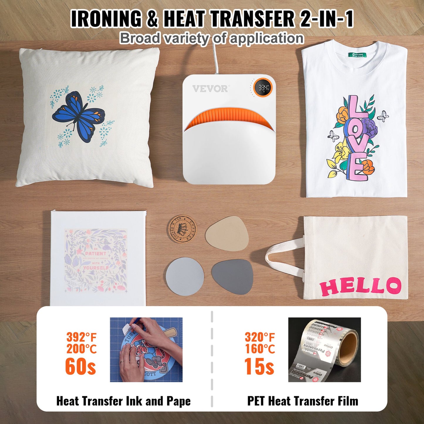 Heat Press 12 x 10 i Portable Easy Press Sublimation Transfer DIY T-shirt