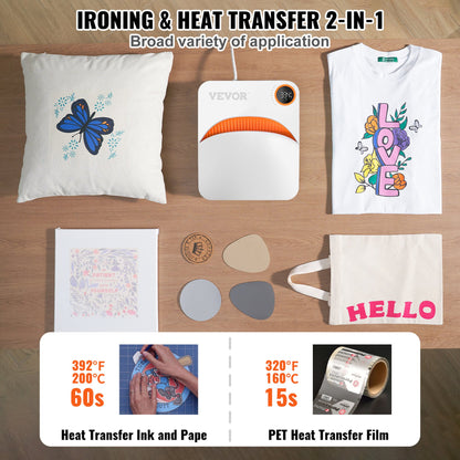 Heat Press 12 x 10 i Portable Easy Press Sublimation Transfer DIY T-shirt