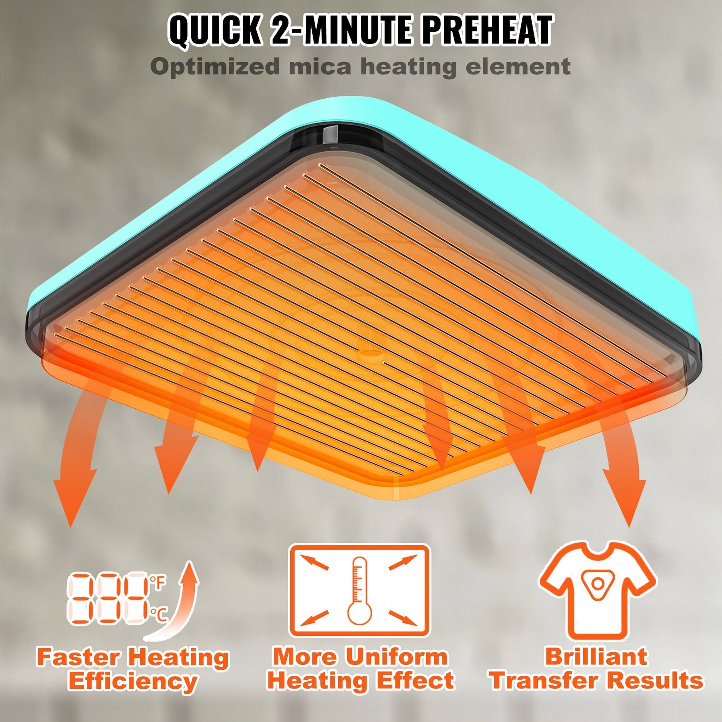 Heat Press Machine,10x12inches Portable Shirt Printing Multifunctional Sublimation Transfer Heat Press Machine Teflon Coated, Easy Iron-on Press for T-shirts/Bags/Pillows/HTV Vinyl Projects