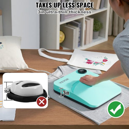 Heat Press 12 x 10 i Portable Easy Press Sublimation Transfer DIY T-shirt |  EU