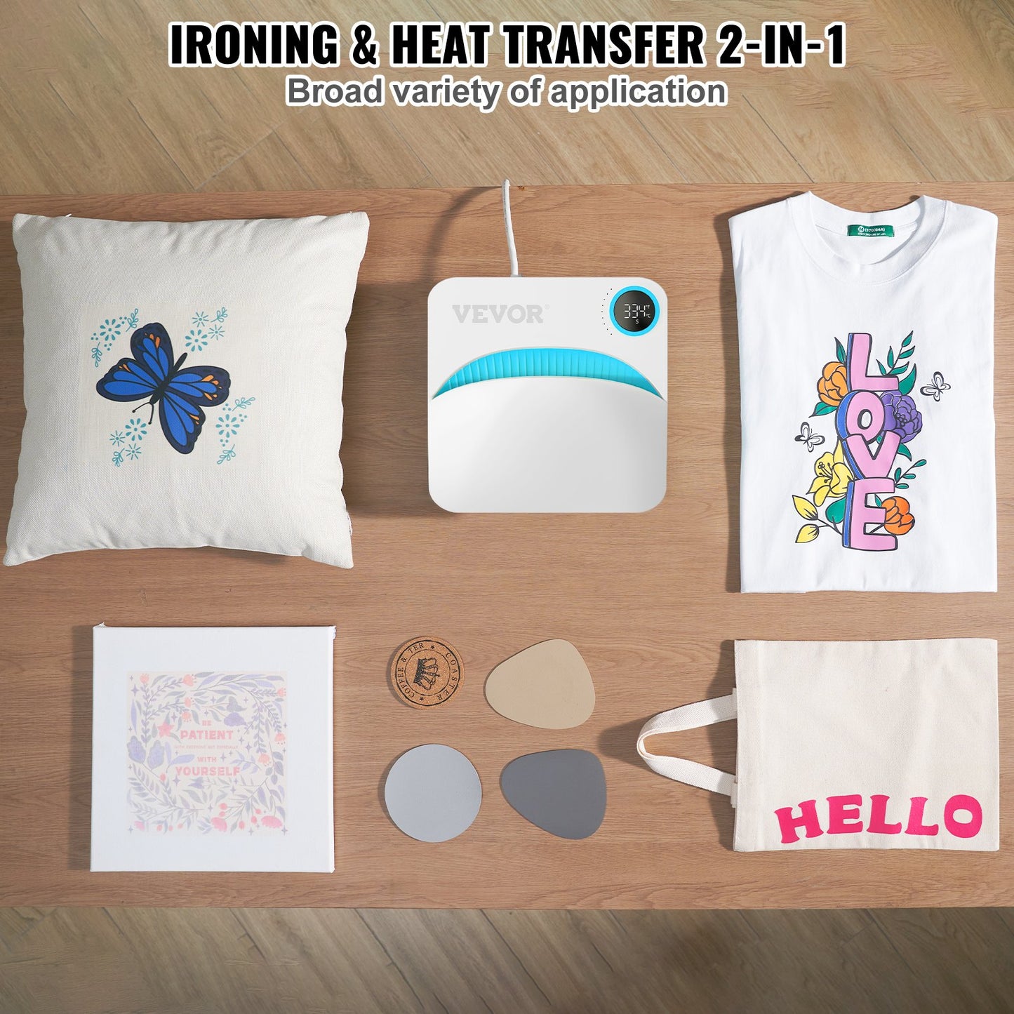 Heat Press 9 x 9 i Portable Easy Press Sublimation Transfer DIY T-shirt