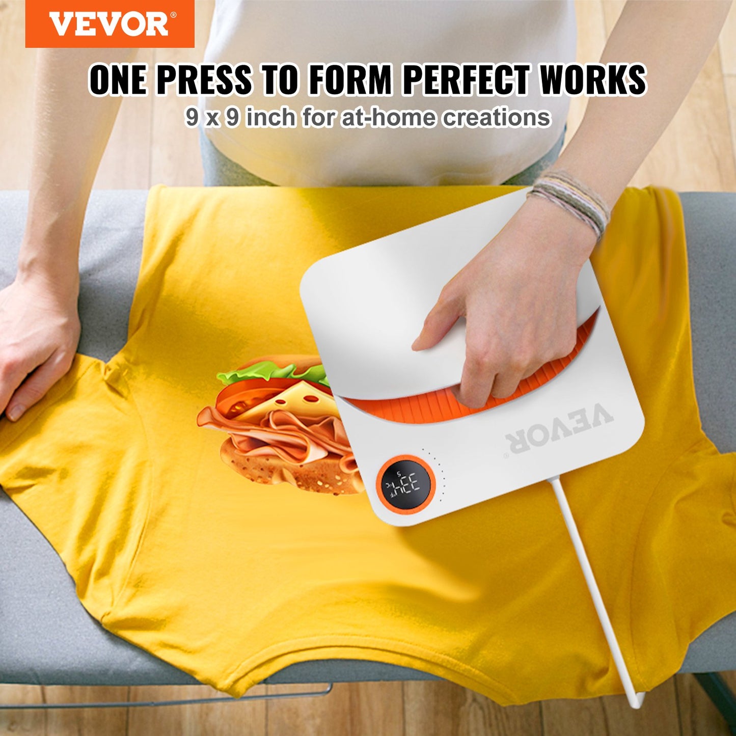 Heat Press 9 x 9 i Portable Easy Press Sublimation Transfer DIY T-shirt