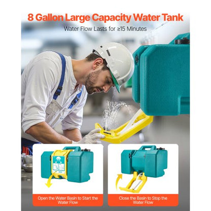 Bärbar ögonspolningsstation 8-gallon OSHA-godkänd ögonspolningsstation för nödsituationer |  EU