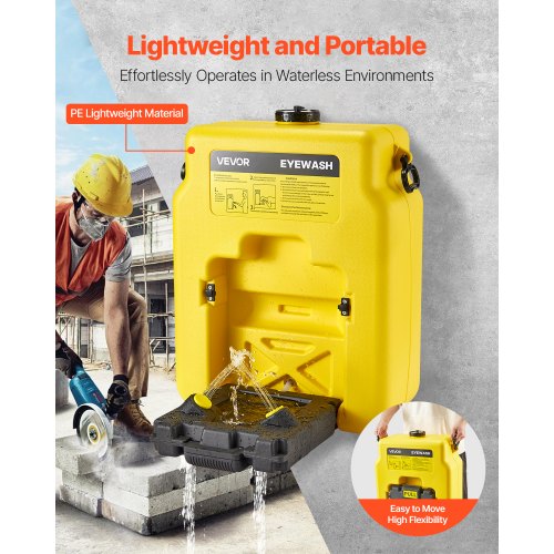 Bärbar ögonspolningsstation 14-gallon OSHA-godkänd ögonspolningsstation för nödsituationer |  EU