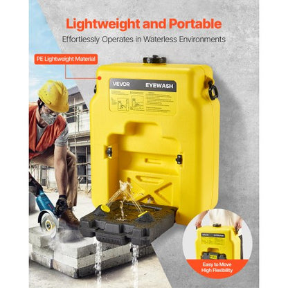 Bärbar ögonspolningsstation 14-gallon OSHA-godkänd ögonspolningsstation för nödsituationer |  EU