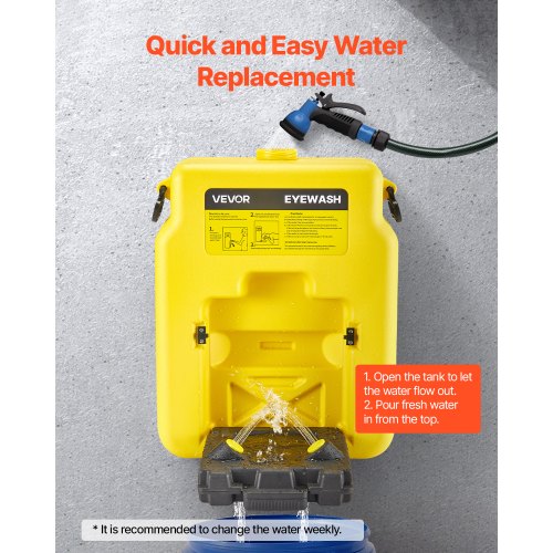 Bärbar ögonspolningsstation 14-gallon OSHA-godkänd ögonspolningsstation för nödsituationer |  EU