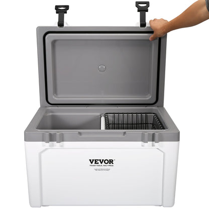 Isolierte tragbare Kühlbox, 52 qt, fasst 50 Dosen, eisspeichernde Hartkühlbox mit robustem Griff, Kühlbox-Lunchbox für Camping, Strand, Picknick, Reisen, Outdoor, hält Eis bis zu 6 Tage