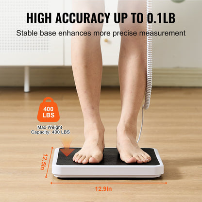 Portable Medical Scale Digital Physician Weight Scale Anti-Slip Mat 400LBS